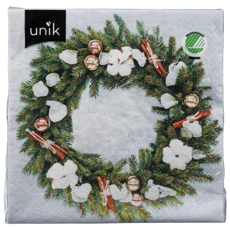 Serviett Advent Vinterkrans 20stk Unik