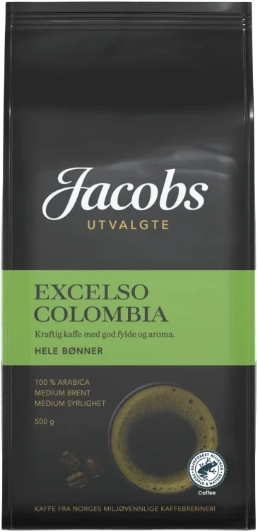 Excelso Colombia Hele Bønner 500g Jacobs Utvalgte