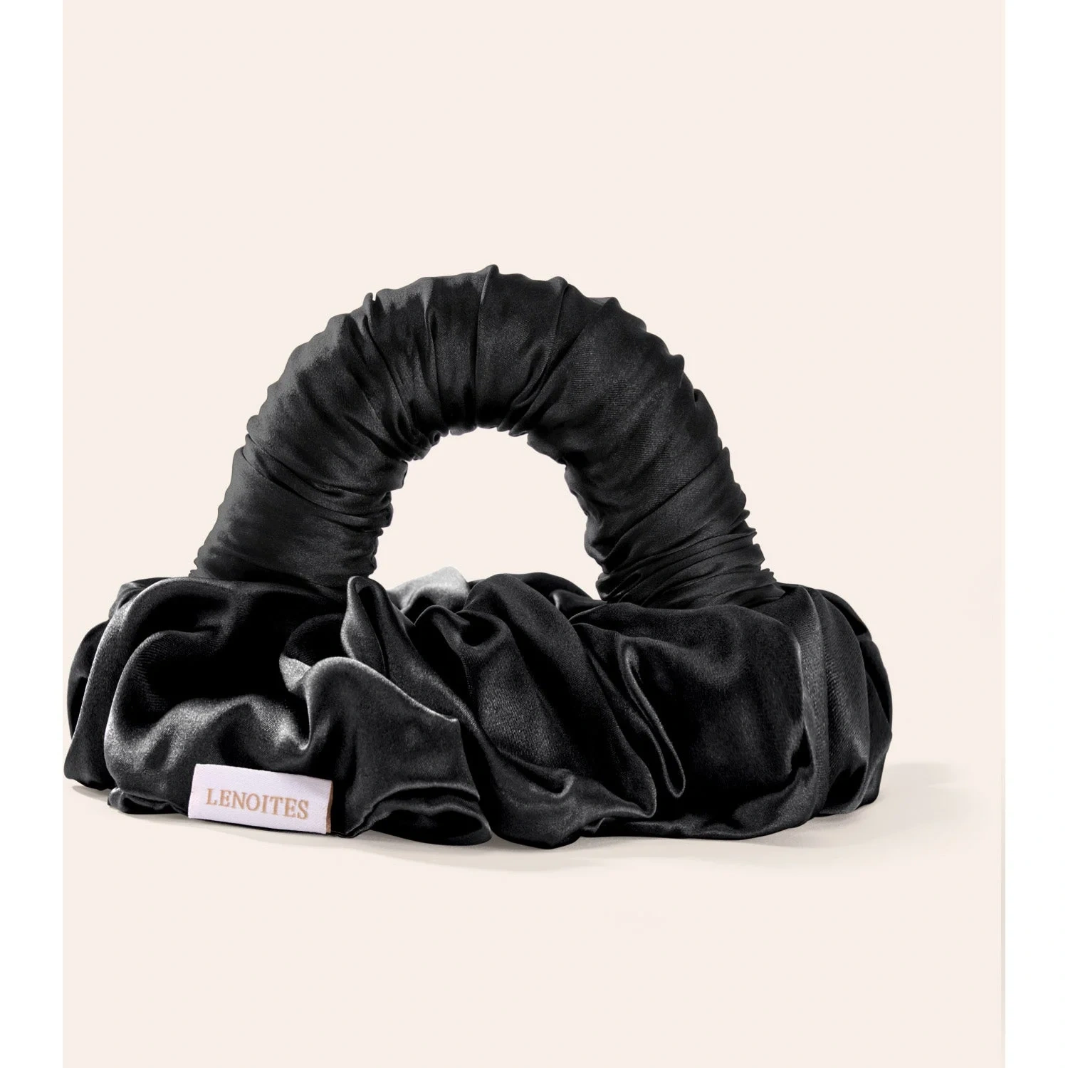 Lenoites Blowout Tie in Mulberry Silk Black, Large