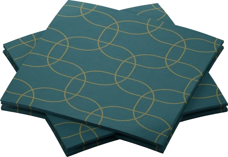 Serviett Dunisoft 20cm Golden Deco