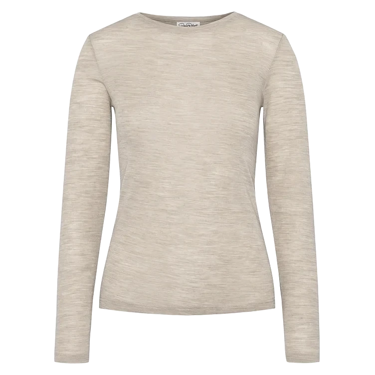 Wool Long Sleeve Stone Beige Xl Pierre Robert