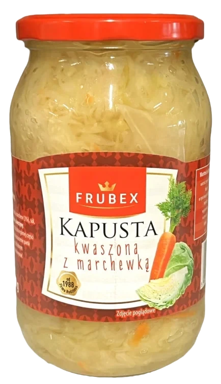 Surkål Frubex Kwaszona med Gulerot 860g
