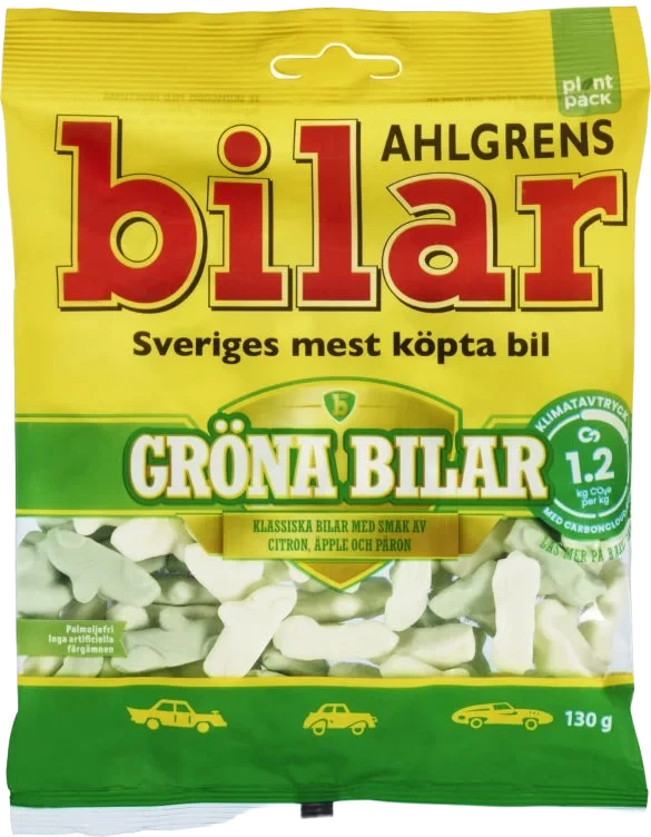 Ahlgrens Biler 130g Grønne Biler