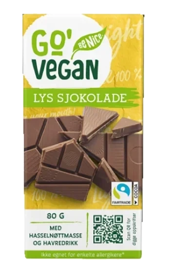 Go’vegan Go Vegan Lys Sjokolade