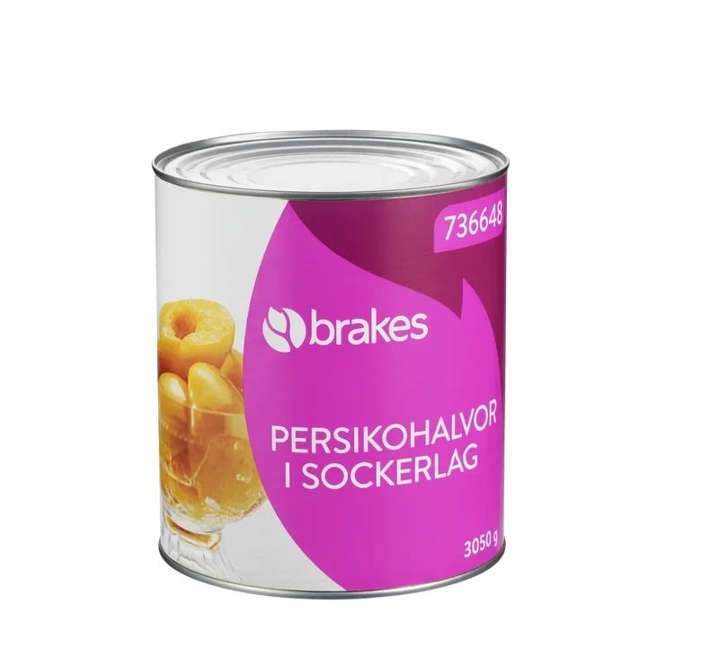Persikohalvor i sockerlag