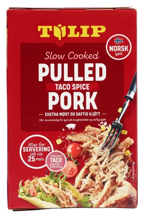 Pulled Pork Taco Langtidskokt 525g Tulip