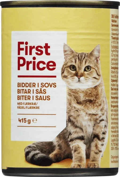 Våtfor til Katt Biter i Saus m/Fjærkre 415g