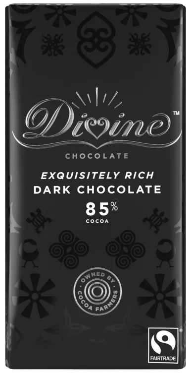 Divine Chocolate 85% Dark 90g