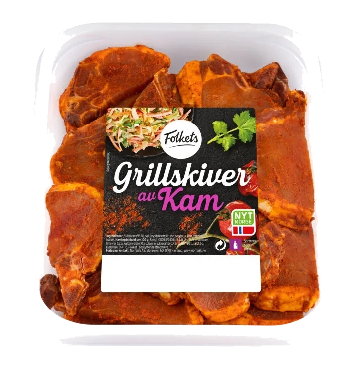 Svin Grillskiver Av Kam Krydret Ca1,5kg Folkets