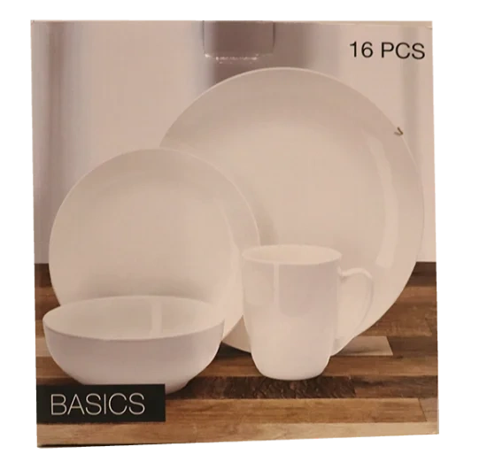 BASICS Basic Service Hvit, 16 Deler