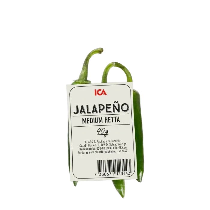 Grön jalapeño 40g Klass 1 ICA
