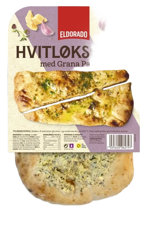 Hvitløksbrød m/grana Padano 270g