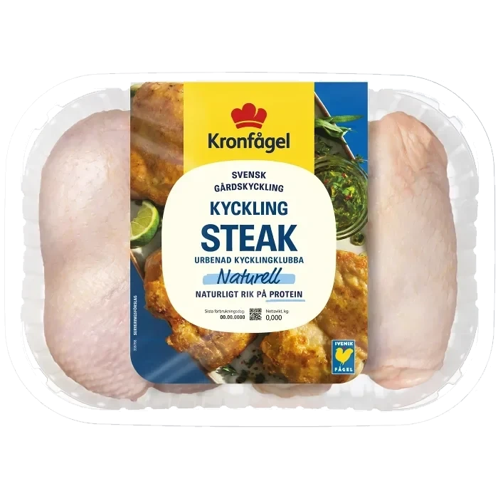 Kycklingsteak Färsk Urbenad Kycklingklubba ca 900g Kronfågel