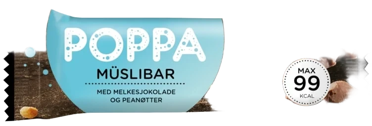 Poppa Muslibar Sjoko&Peanøtter 25g