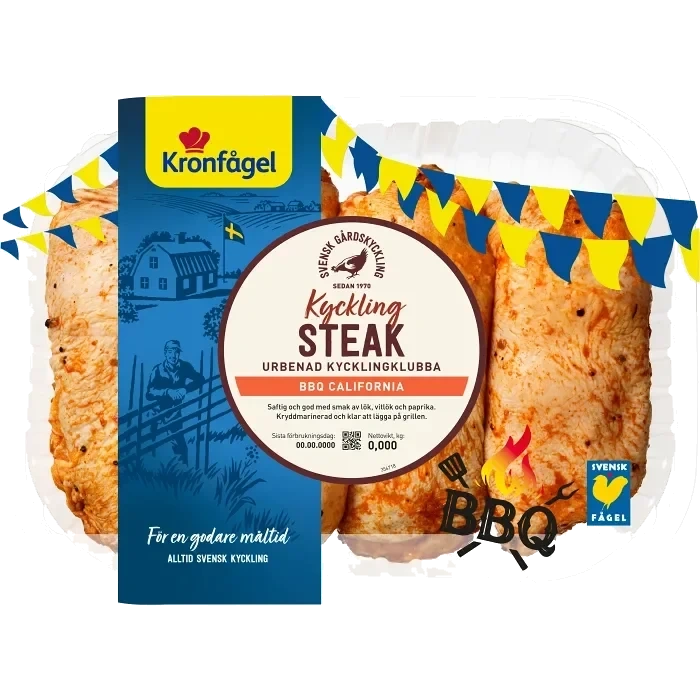 KycklingSteak BBQ California ca 900g Kronfågel