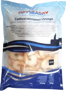 Scampi 31/40 Kokt uten Skall med Hale