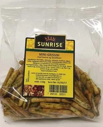 Sunrise Mini Grissini Tomat & Basilikum 100g