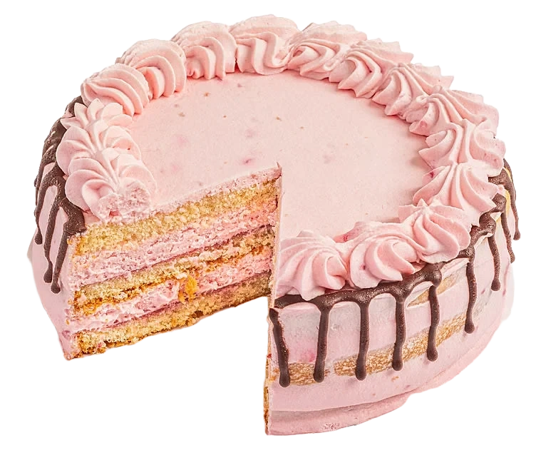 Bringebær Dripcake 8bit Fryst Bakehuset