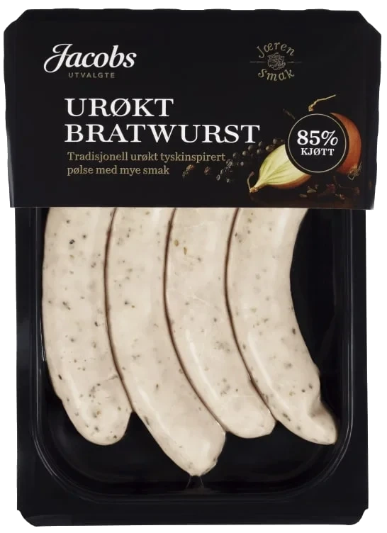 Bratwurst Urøkt 260g A.Idsøe/Jacobs Utvalgte