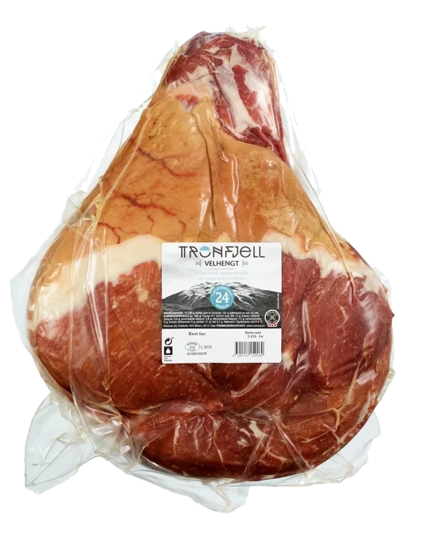 Tronefjell velhengt spekeskinke hel u/ben    ca5,5kg