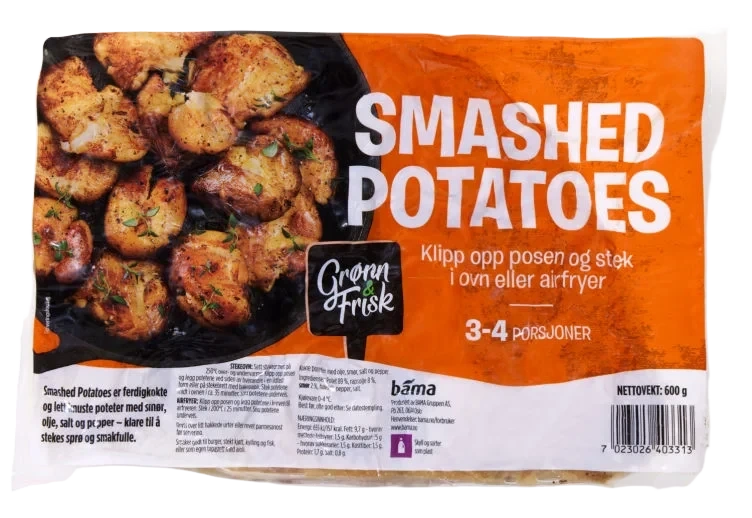 Smashed Potatoes 600g Grønn&Frisk