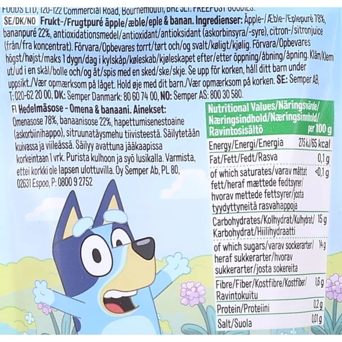 Klämmis Fruktpuré Äpple & Banan