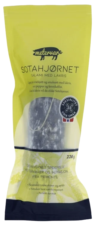 Sotahjørnet Lakrissalami Metervare 220g