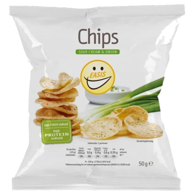 Chips Sour Cream & Onion 50g Easis