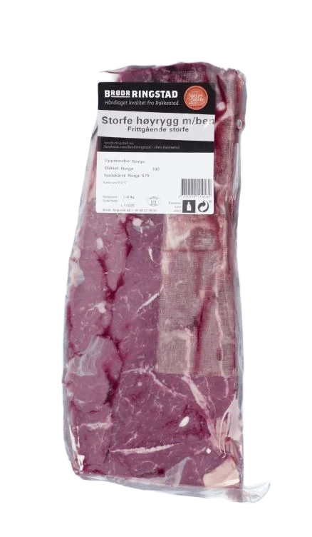 Storfe Høyrygg m/Ben skivet Frittgående ca 1,5kg