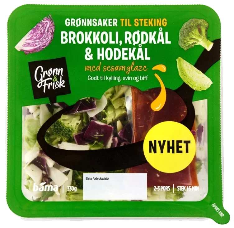 Stekegrønnsaker Brokkoli m/Sesamglaze 330g Grønn&Frisk
