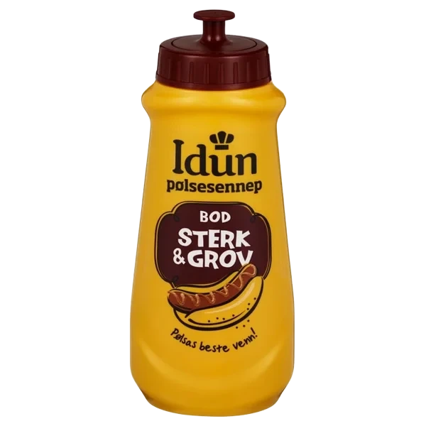 Pølsesennep Bod Sterk & Grov 490g Idun