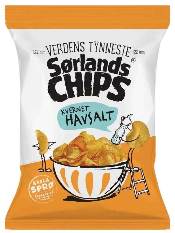 Sørlandschips verdens tynneste havsalt   30g