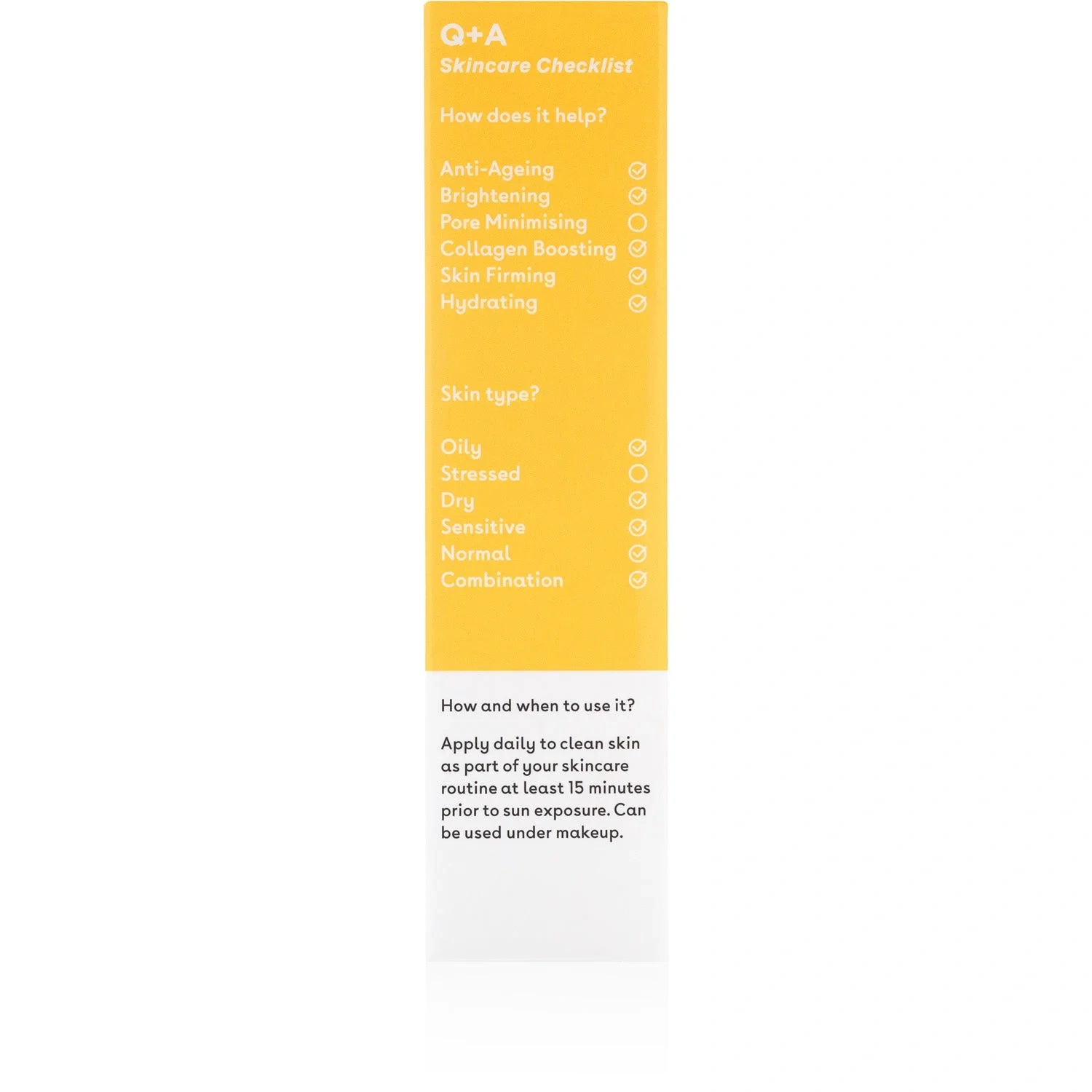 Q+A Peptide Renewing Face Sunscreen SPF 50
