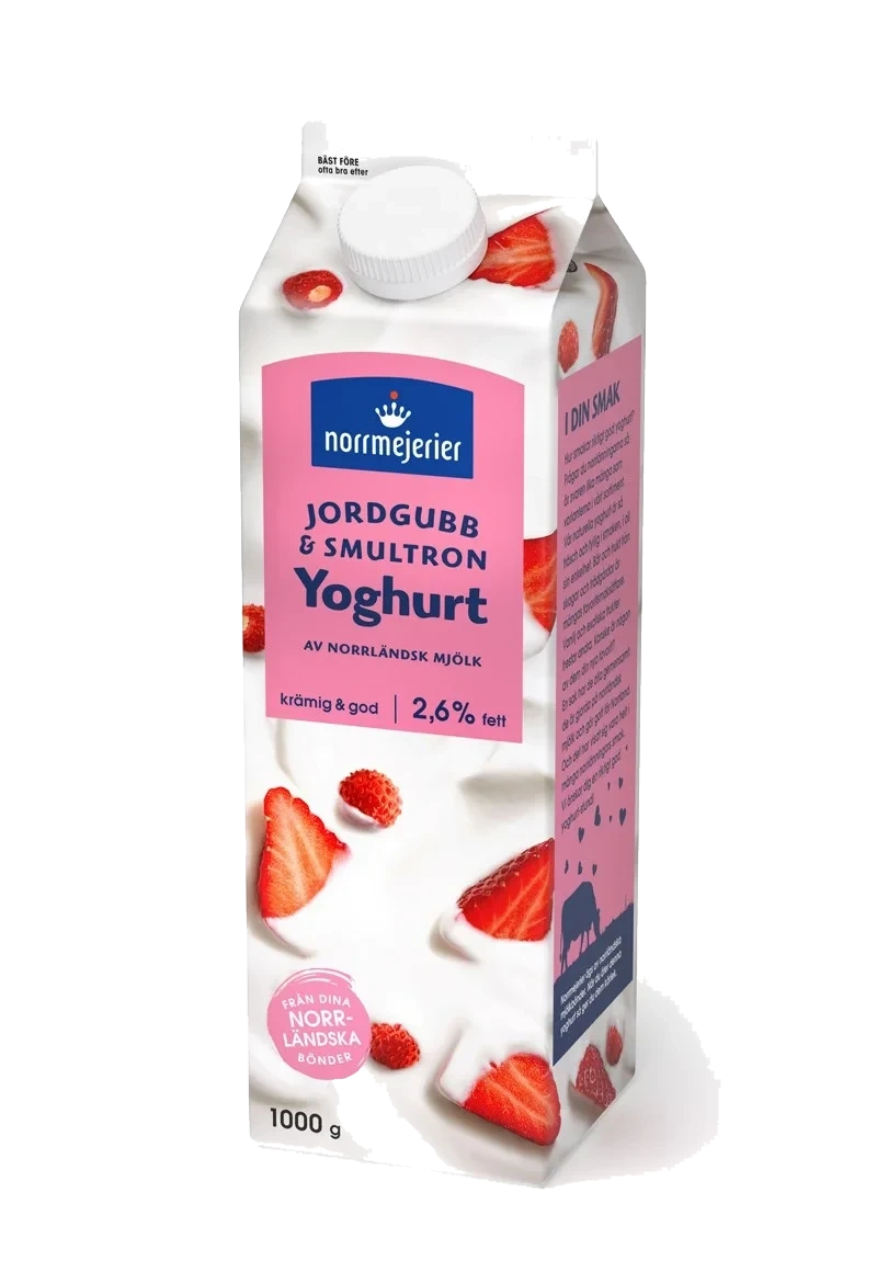 Fruktyoghurt 2.6% Jordgubb/Smult