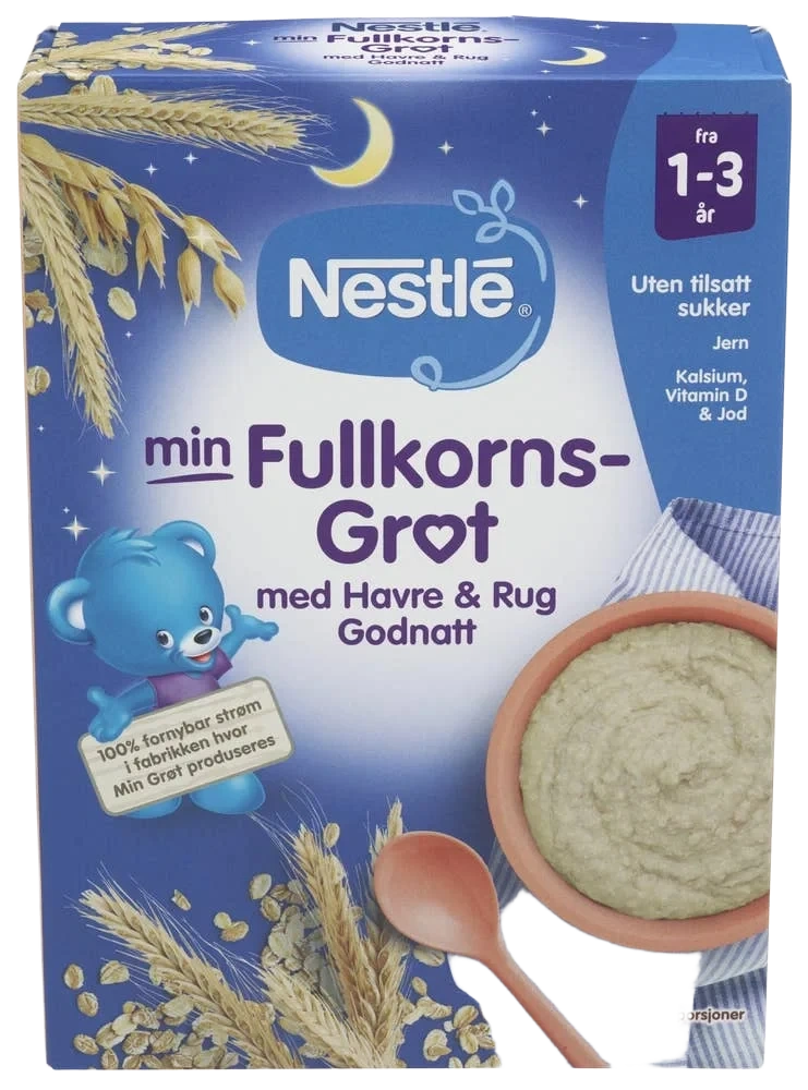 Min Fullkornsgrøt Rugflak God Natt 1-3 Å