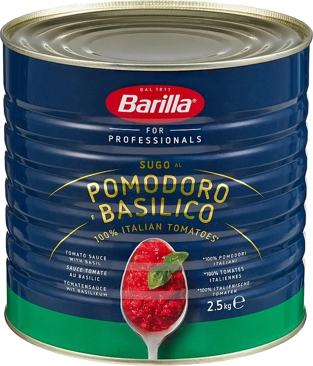 Tomat&basilikumsaus 2,5kg Barilla