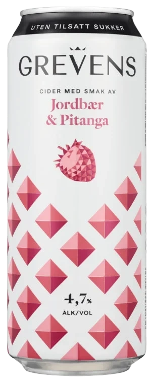 Grevens Cider Jordbær og Pitanga uten Sukker 0,50bx