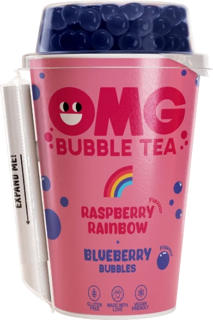 OMG Bubble Tea Raspberry Rainbow 265ml