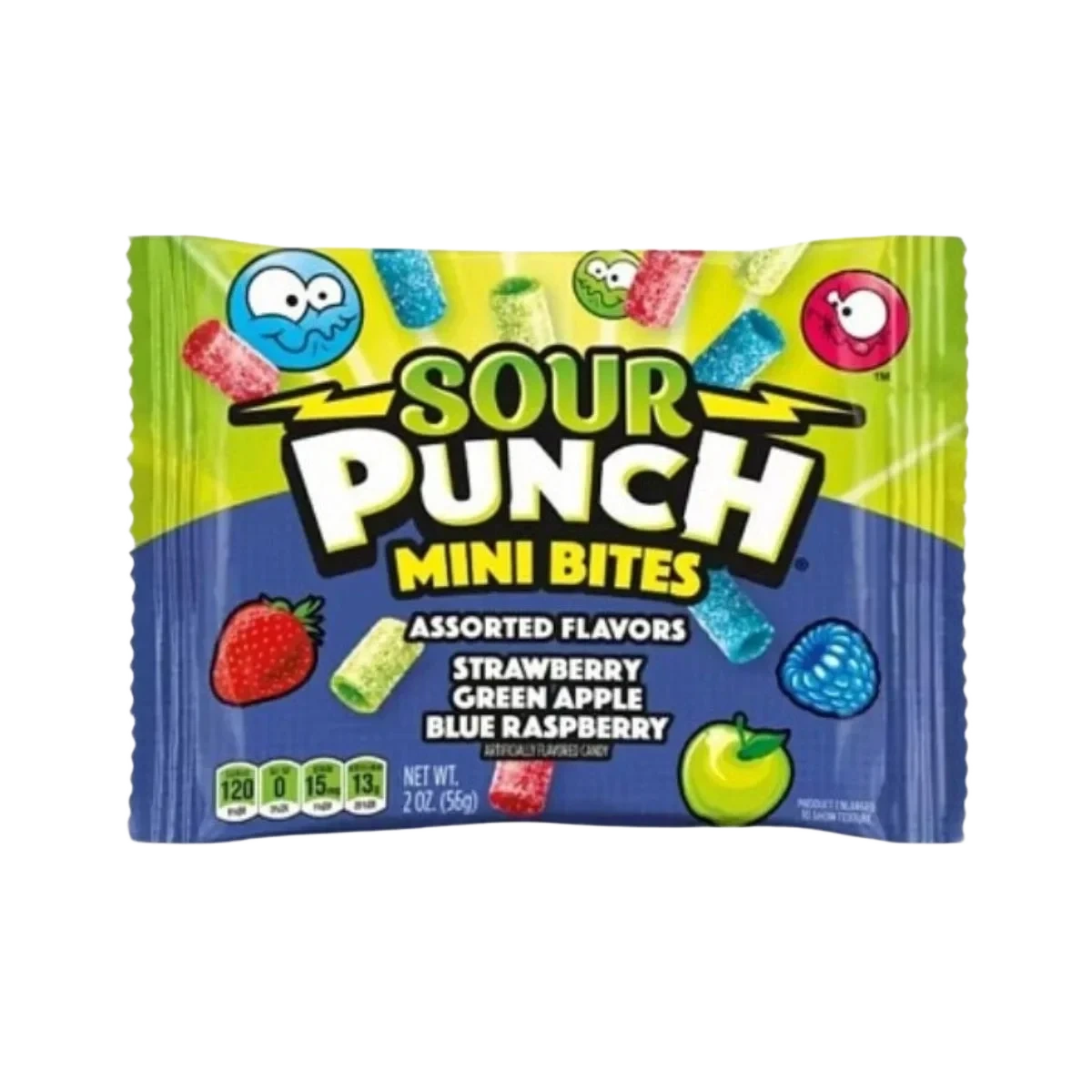 Sour Punch Mini Bites Assorted Flavors 57 g DATOVARE