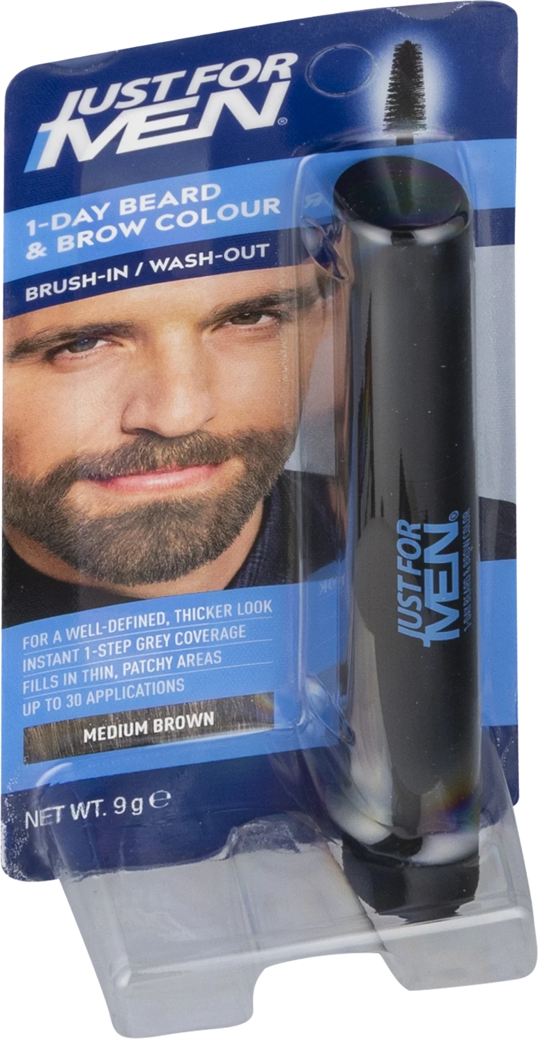 1-DAY BEARD & BROW COLOUR, MEDIUM BROWN