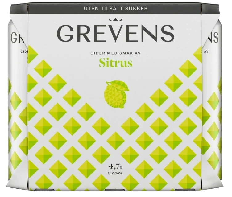 Grevens Cider Sitrus 0,5lx6 boks