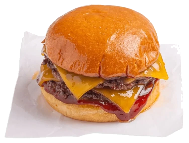 Angusburger Dobbel m/ Brød og Cheddar pr stykk