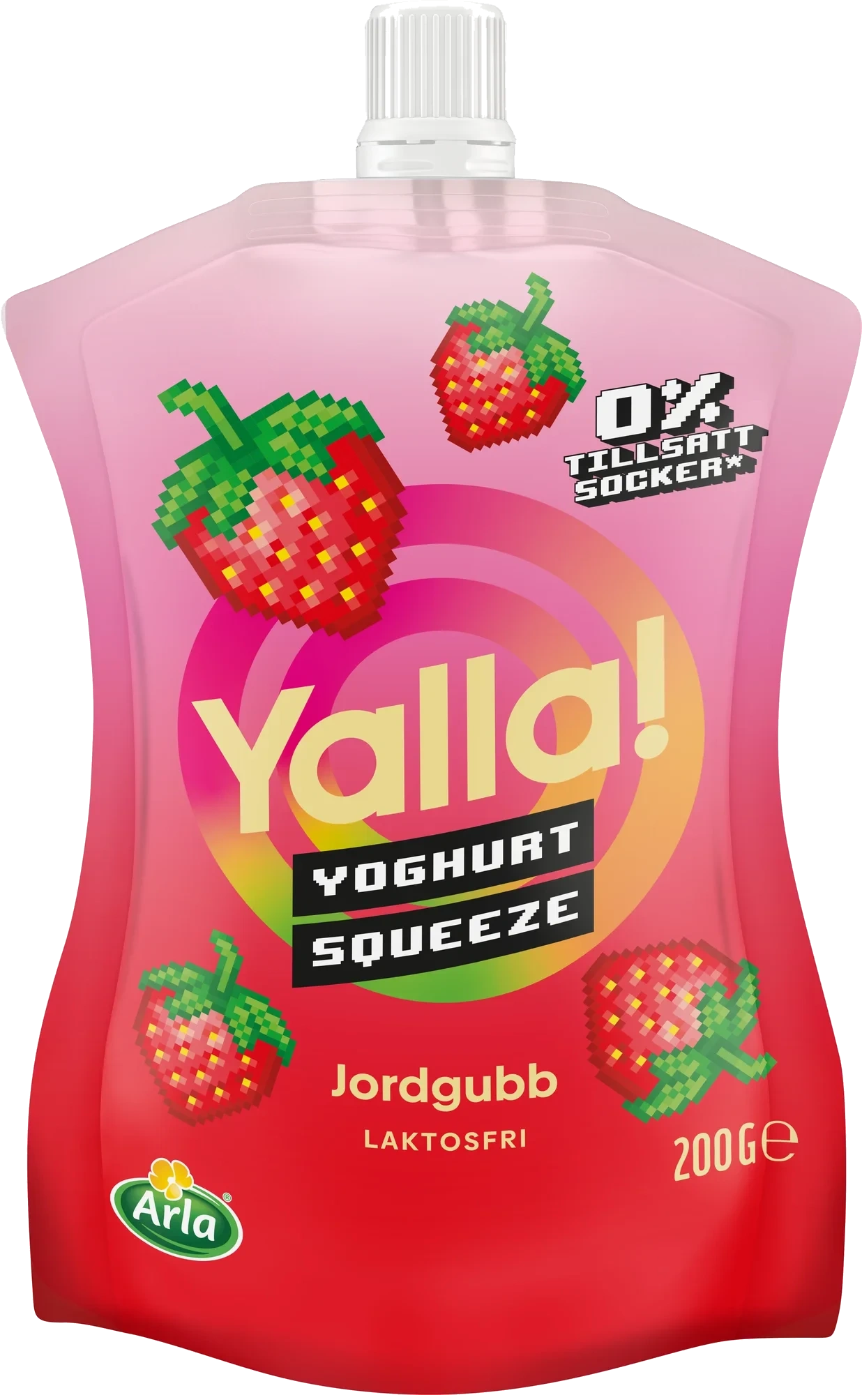 Yoghurt squeeze jordgubb