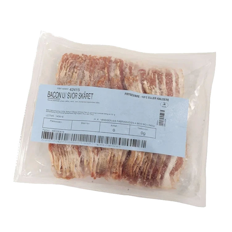 Bacon u/ svor sk frys  kg