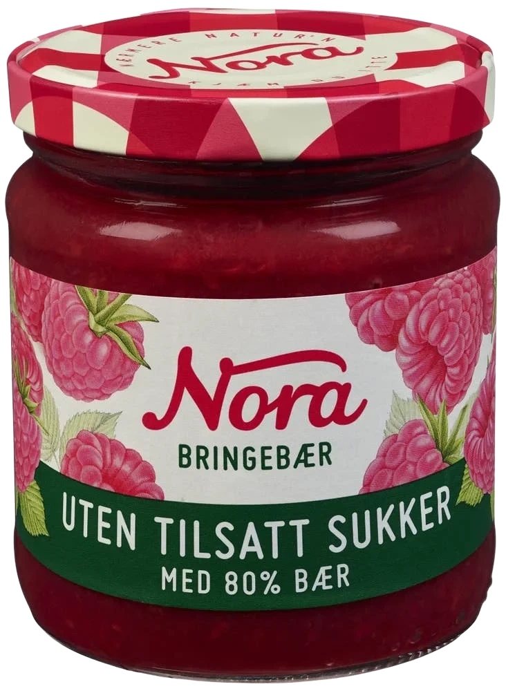 Bringebær u Tilsatt Sukker 275g Nora