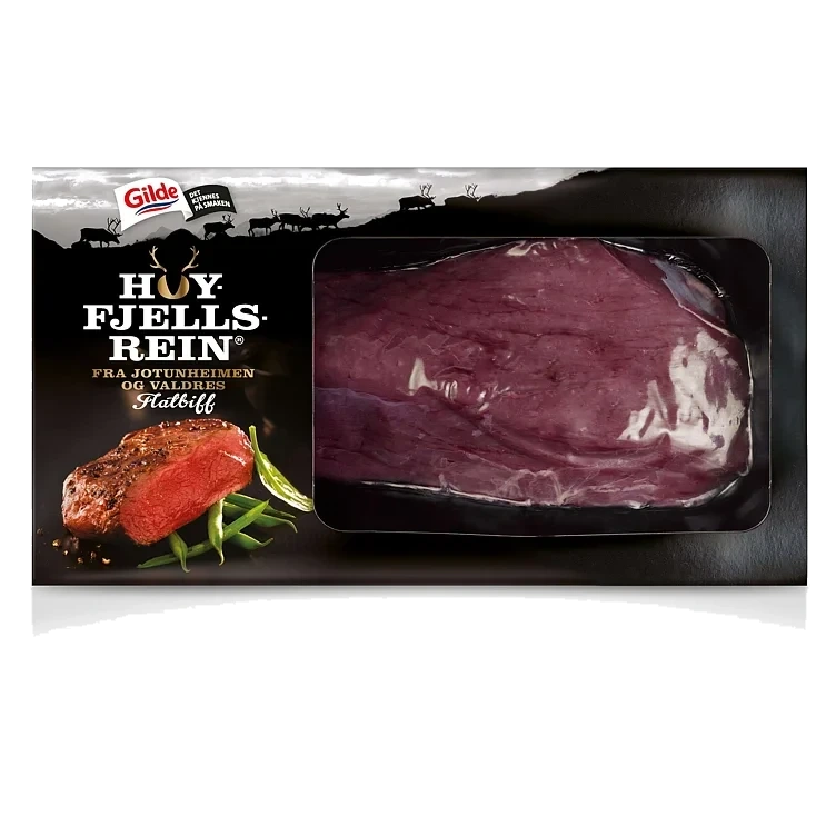 Høyfjellsrein flatbiff  ca350g   kg