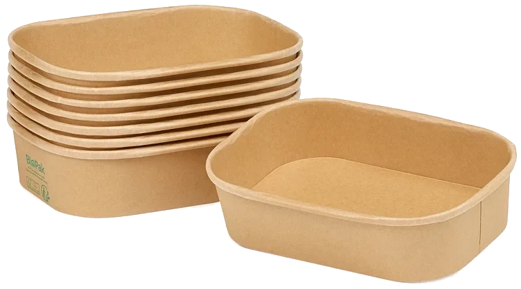 Box brick medium pap/pla brun 500ml  50stk