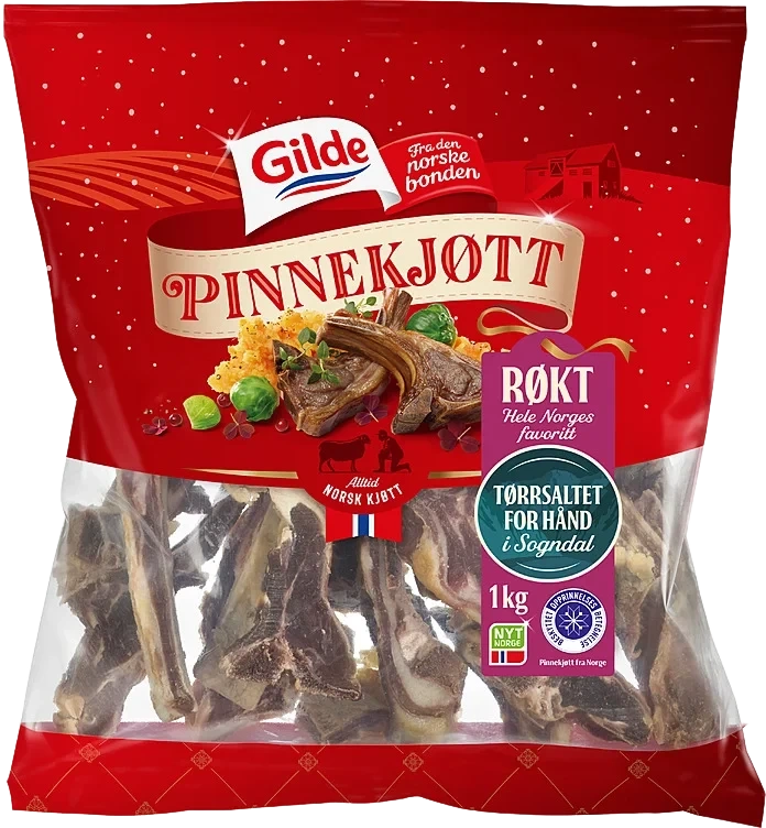 Pinnekjøtt Lam Røkt Kappet 1kg Enh