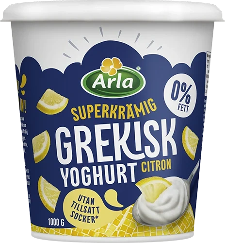 Grekisk yoghurt citron 0%