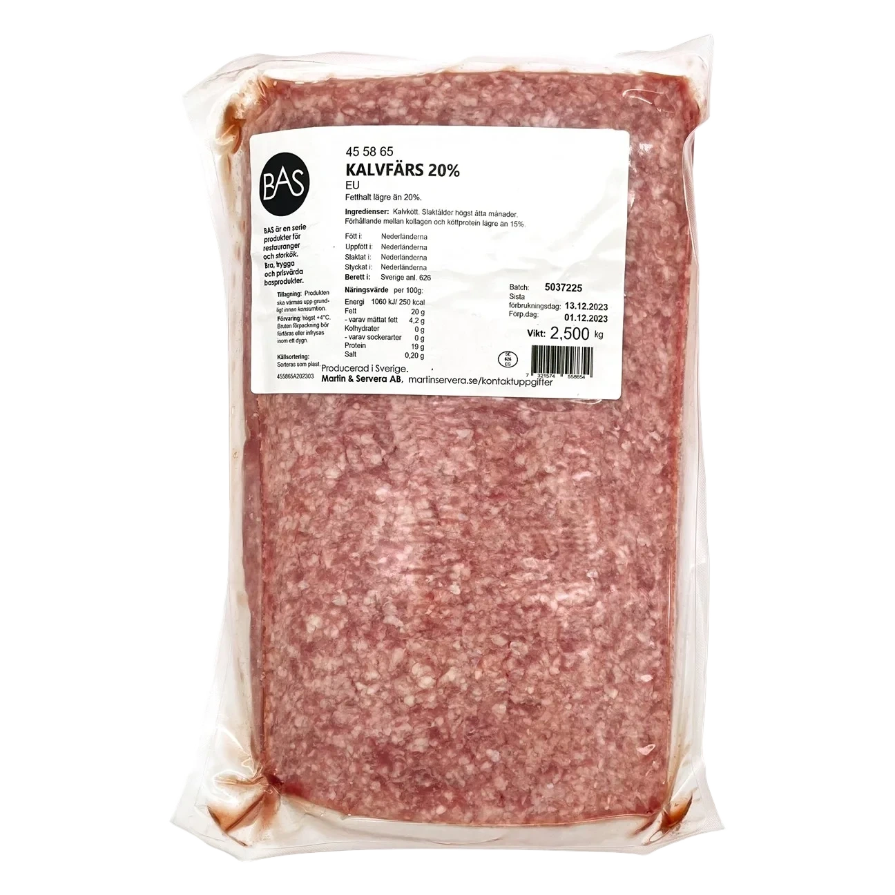 Kalvfärs 20%